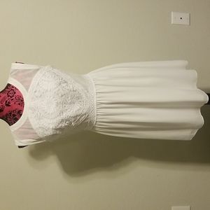 *3 FOR $13* White Lace Strapless Mini Dress